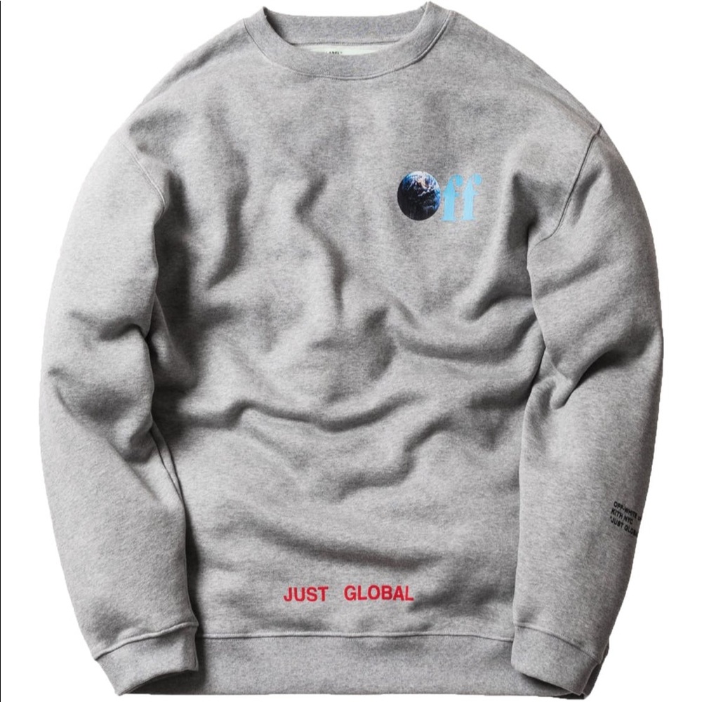 OFF!-White  x KITH  just global grey crewneck